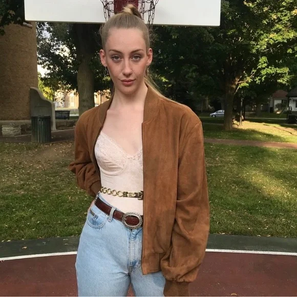 Coach | Vintage Leather Suede Bomber Jacket #0913 in Olive 🫒 fits M/L - Picture 1 of 10